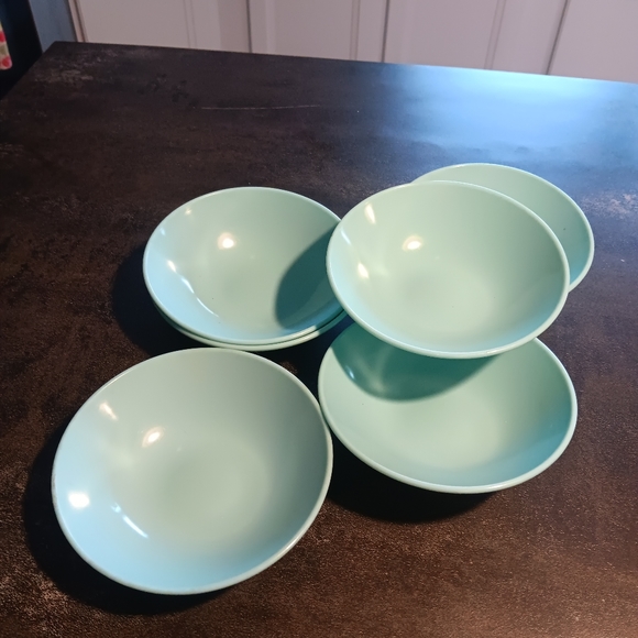 STETSON Countour Melmac by Stetson VTG MCM 5-¼ “ Berry Bowls - Set of 5 - Blue - Picture 8 of 9